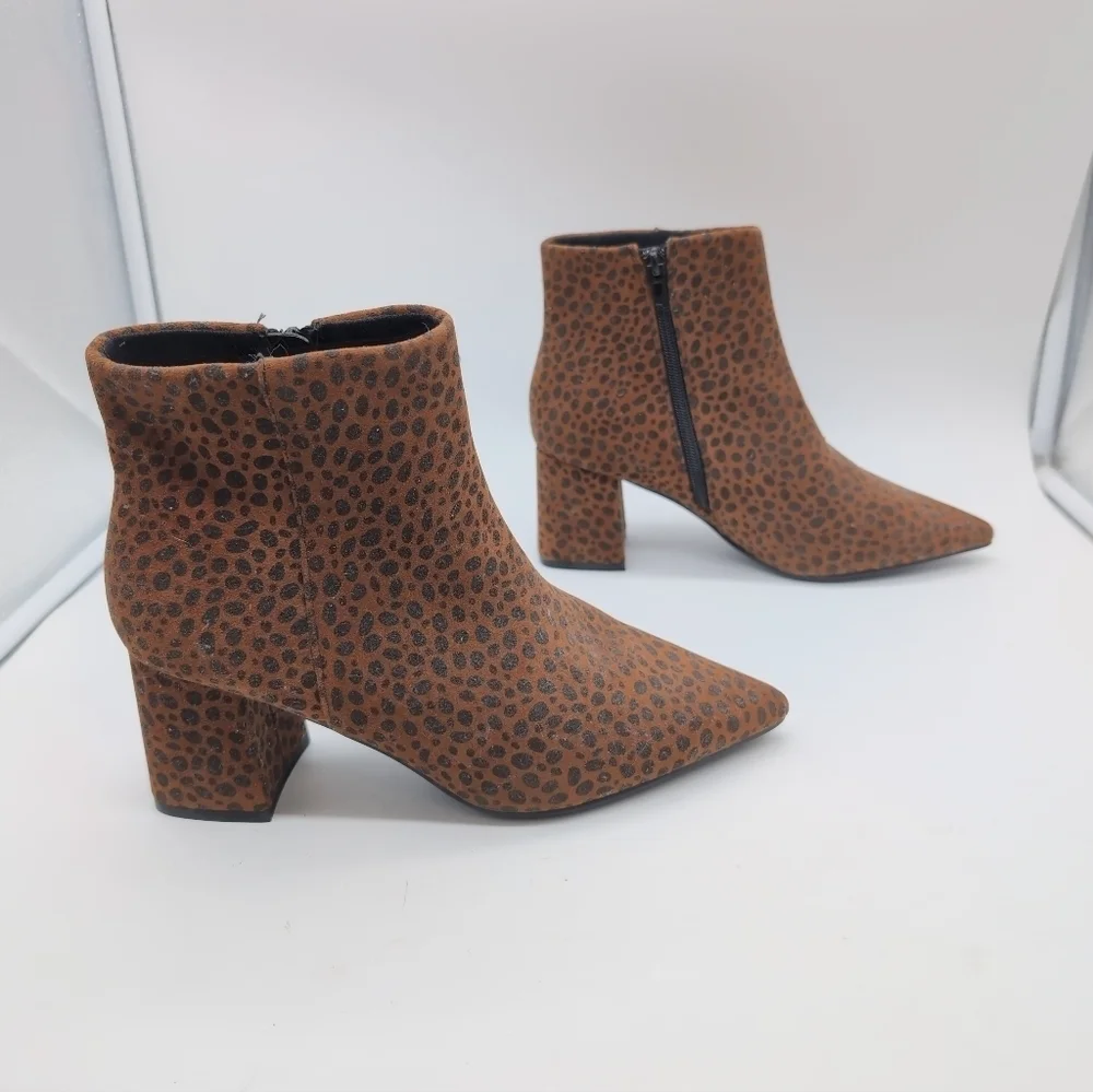 Leopard Print Ankle Boots Sz 7 Simply Be WW090